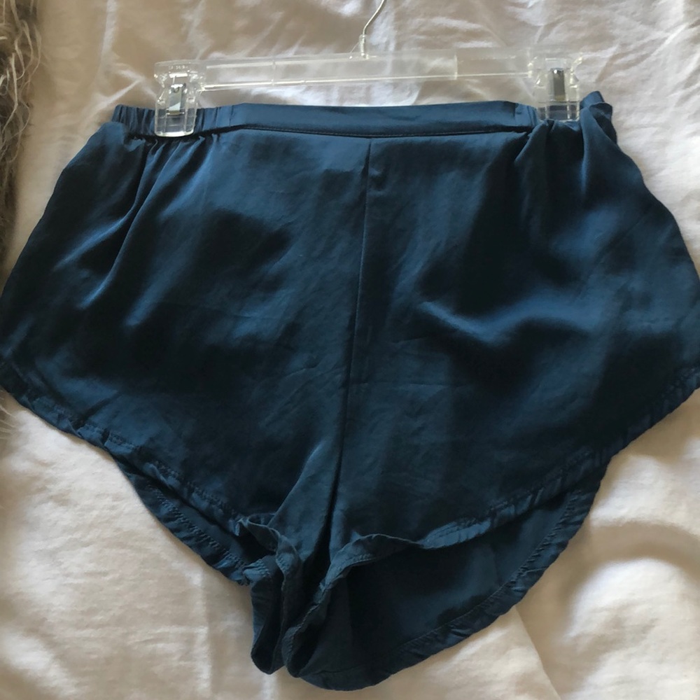 LUNYA washable silk pajama shorts - blue M